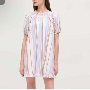 Hill House Genevieve Nap Dress Multicolor Stripe Dress Size Small